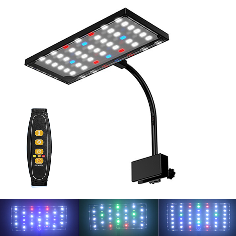 Marine Aquarium Lamp - USB水槽用LEDライト フルスペクトラム 水生植物育成ランプ 魚水槽用 明るさ調整可能 調光機能付き