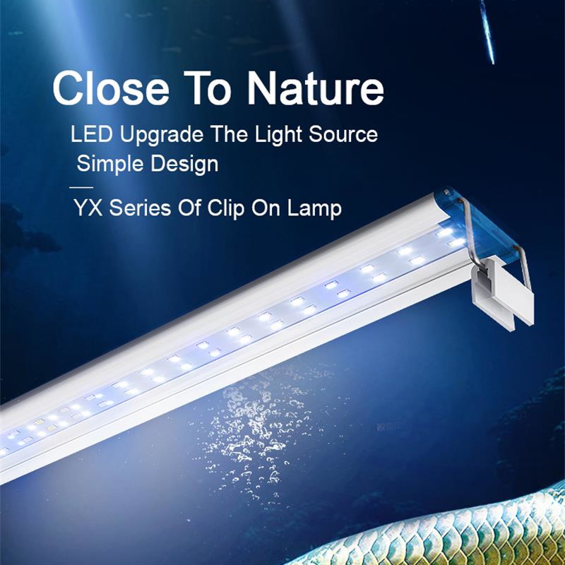 Marine Aquarium Lamp - 防水クリップ付きランプ拡張可能水槽用水槽用スーパースリムled水槽照明水生植物ライト