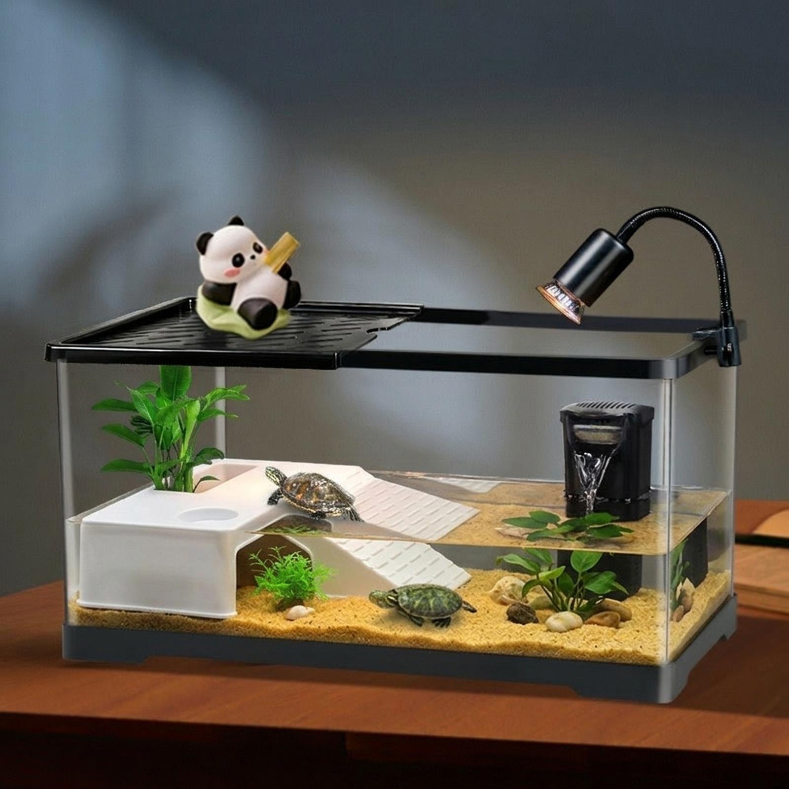 Marine Aquarium Aquascape - カメ休憩用日光浴プラットフォーム休憩テラス装飾水槽アクセサリー多目的カメ用スロープ（カエル、小型爬虫類用）