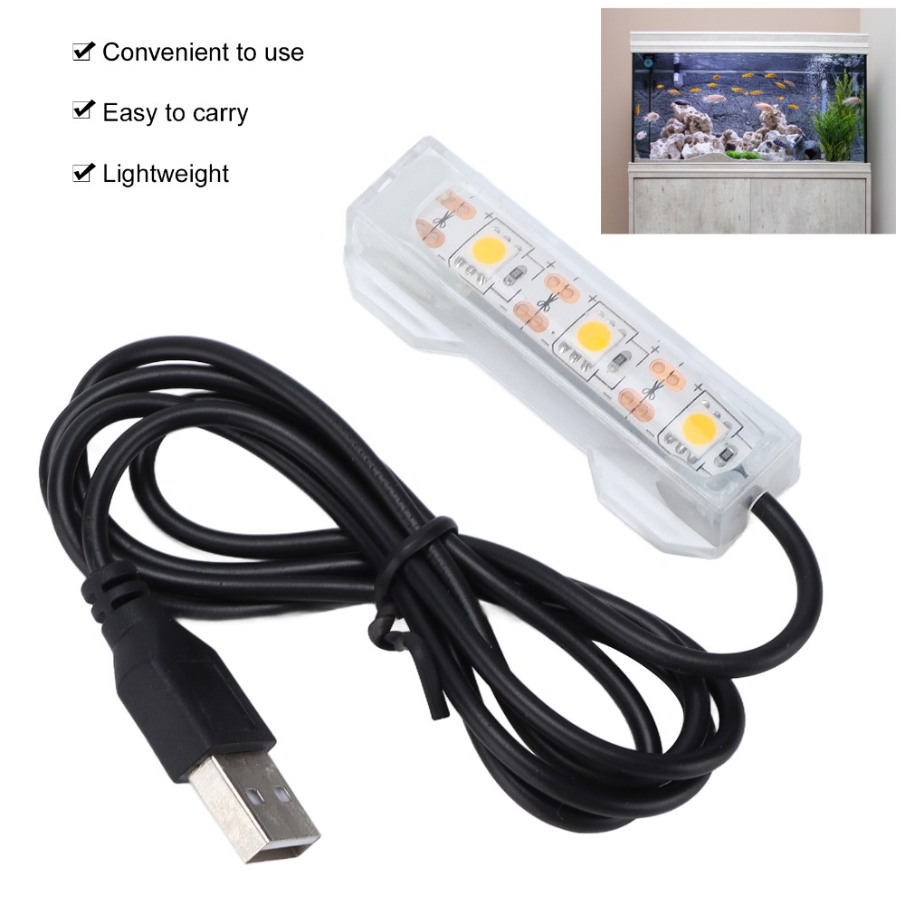 装飾照明 USB 水槽ライト 多色プラスチック水槽 LED  - Marine Aquarium Lamp のレビューと価格