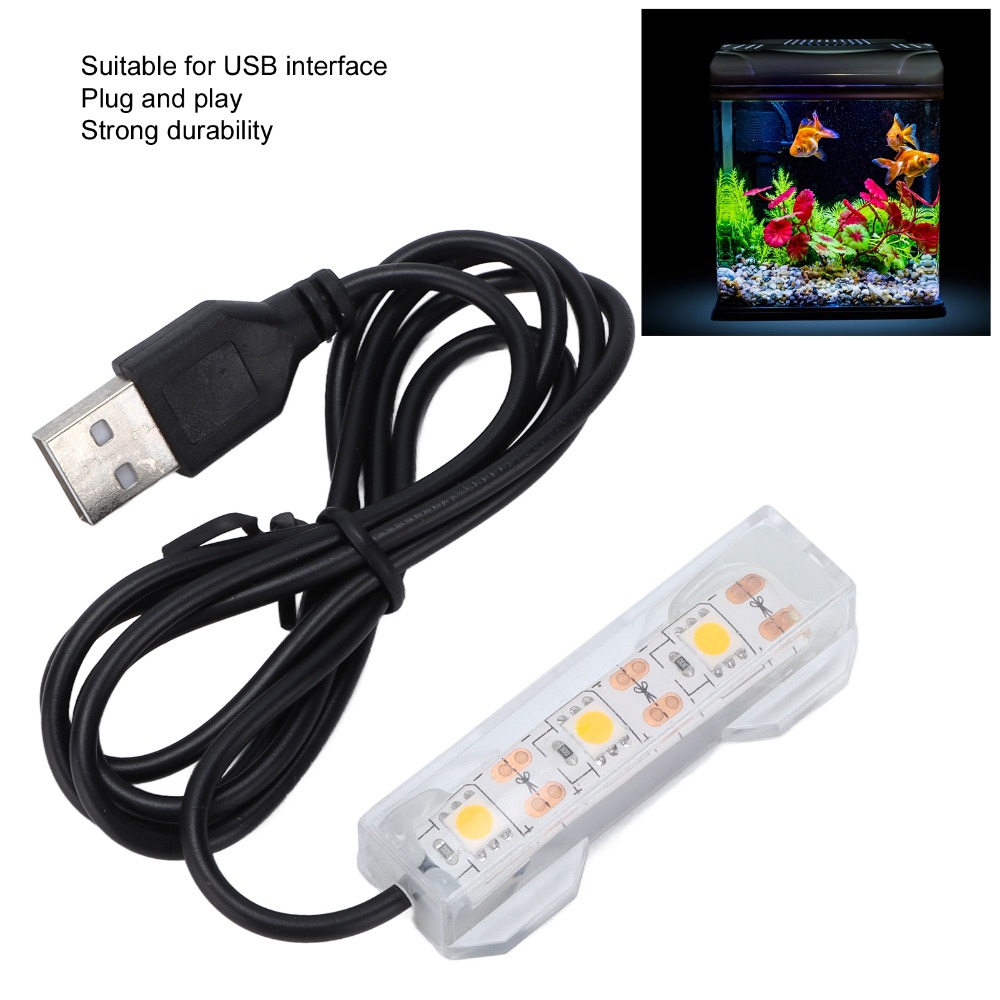 装飾照明 USB 水槽ライト 多色プラスチック水槽 LED  - Marine Aquarium Lamp のレビューと価格