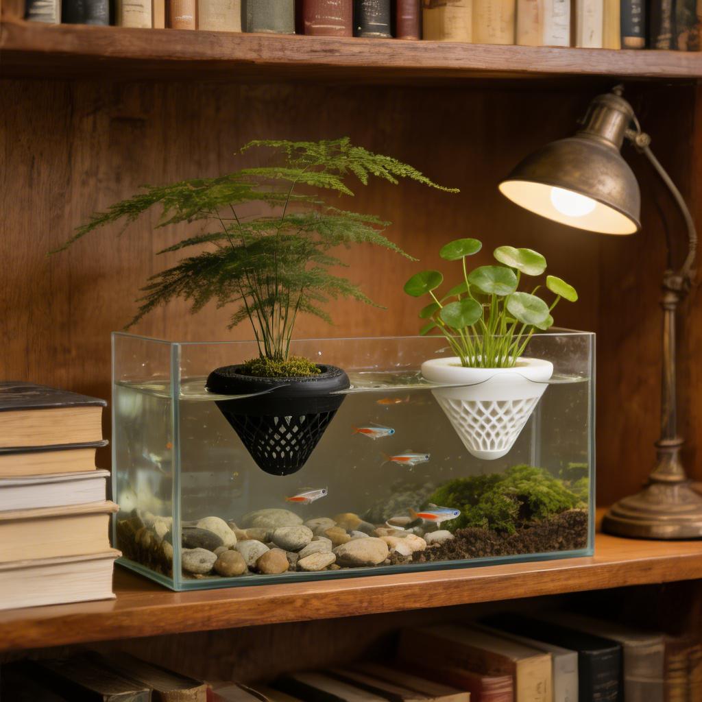 2個入りフローティングアクアリウムプラントホルダー、水槽用吊 - Marine Aquarium Aquascape のレビューと価格