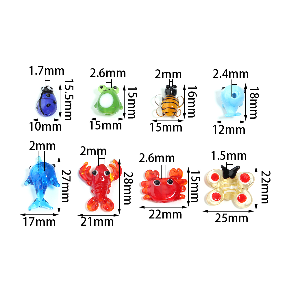 動物の形をしたガラスのペンダント,水族館の装飾,ミニフィギュ - Marine Aquarium Decorations のレビューと価格