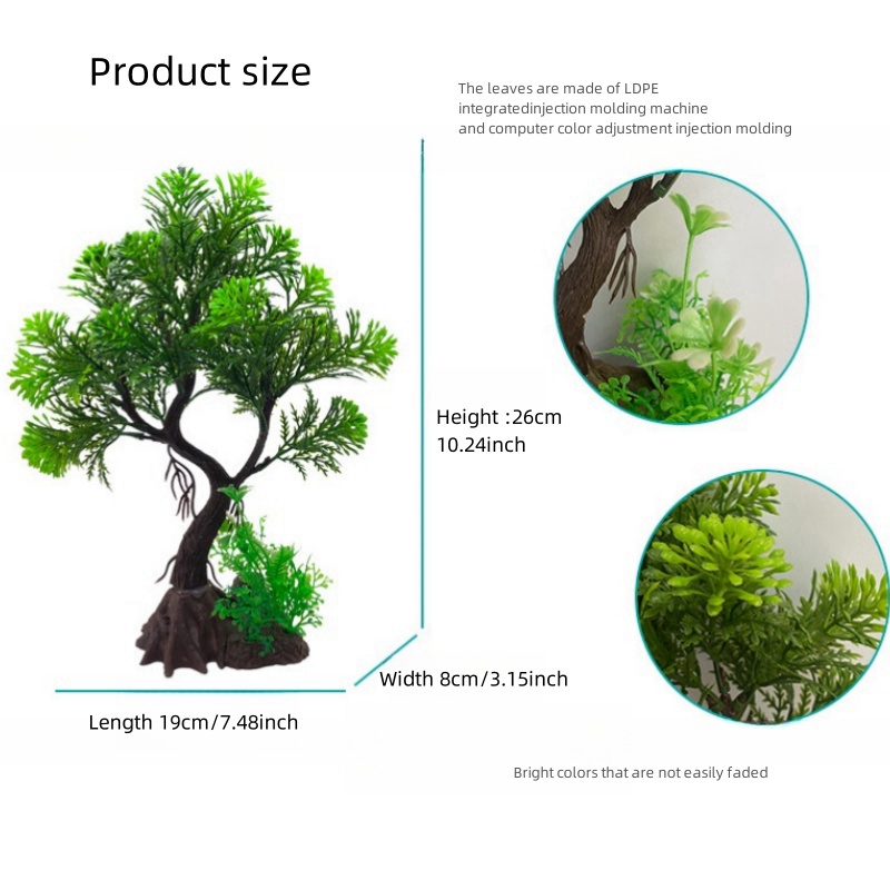 装飾的な人工植物,木,DIY,魚のタンク,イスラムの植物の草 - Marine Aquarium Aquascape のレビューと価格