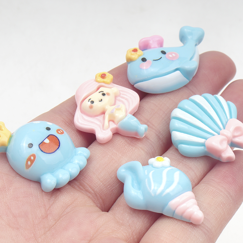 10/100個入り キュートな青いフラットバック樹脂製スクラ - Marine Aquarium Decorations のレビューと価格