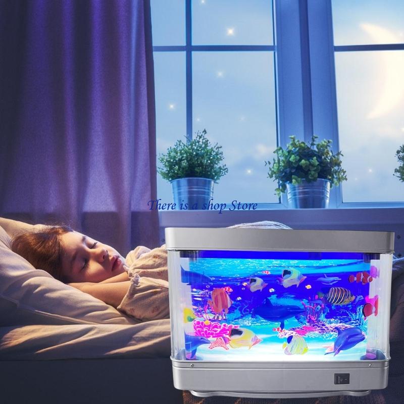 D0AD ライフライク水族館の魚ランプ LED ナイトライト - Marine Aquarium Aquascape のレビューと価格