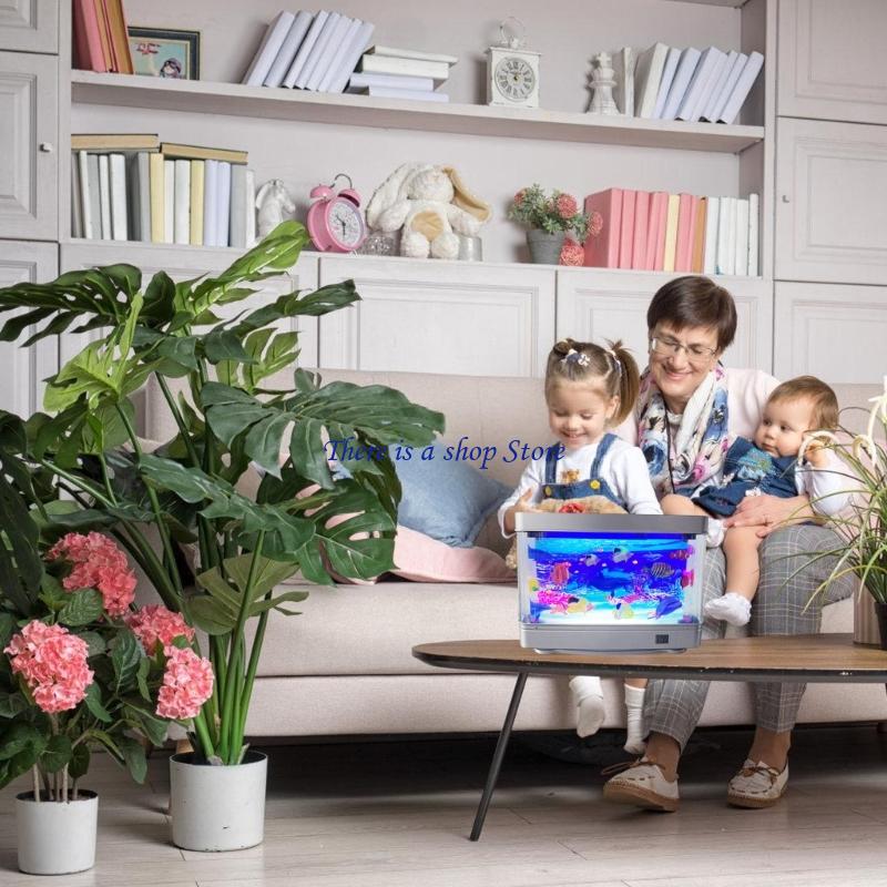 D0AD ライフライク水族館の魚ランプ LED ナイトライト - Marine Aquarium Aquascape のレビューと価格