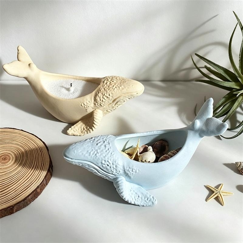 クジラの形をしたセメント製植木鉢、多肉植物プランター、シリコ - Marine Aquarium Decorations のレビューと価格