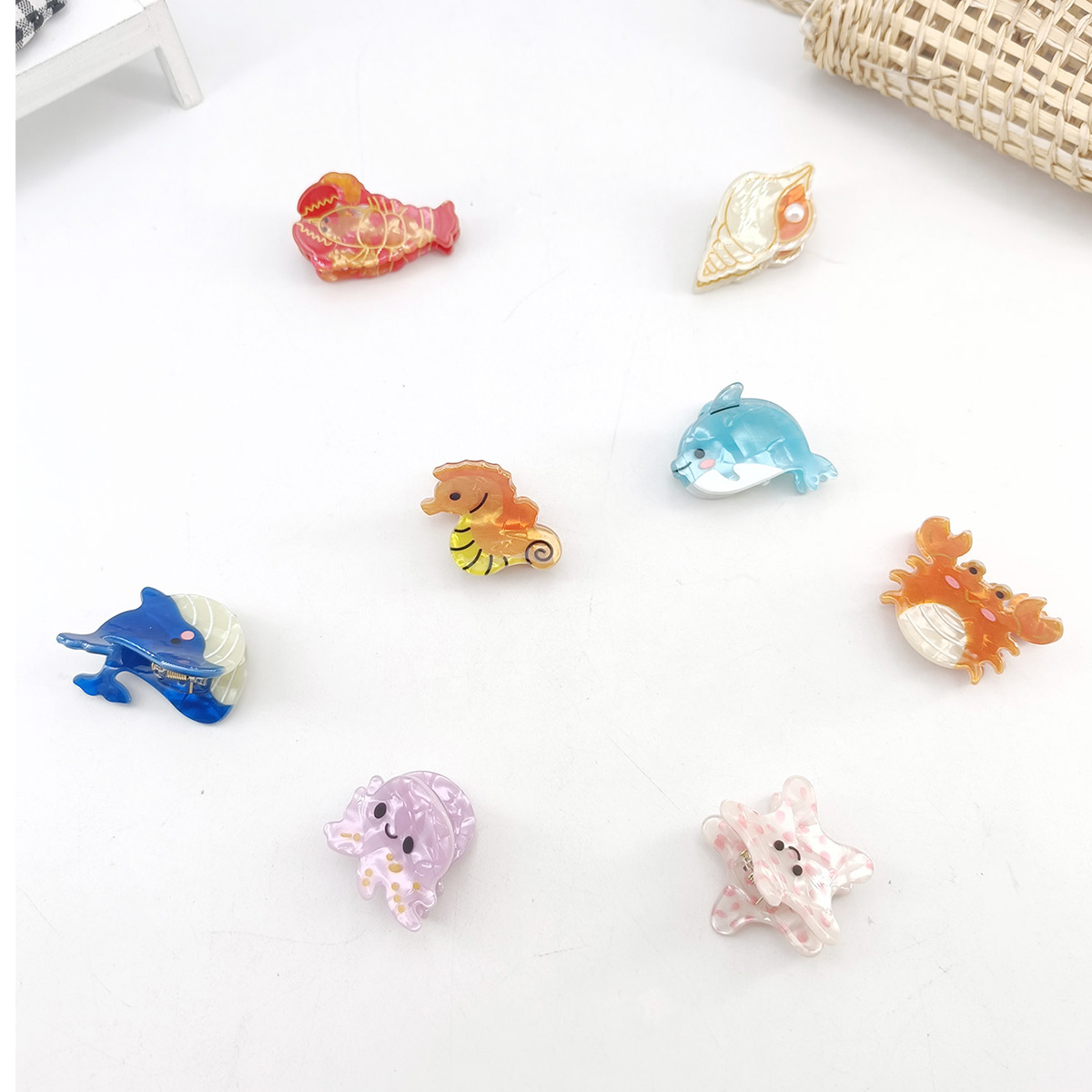 2 個アセテート海洋動物ヘアクリップ女性のためのノンスリップ - Marine Aquarium Decorations のレビューと価格