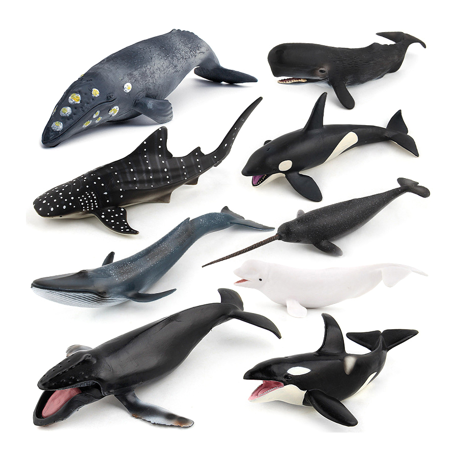 リアルなザトウクジラ、カジキ、イッカク、シャチ、海洋生物動物 - Marine Aquarium Decorations のレビューと価格