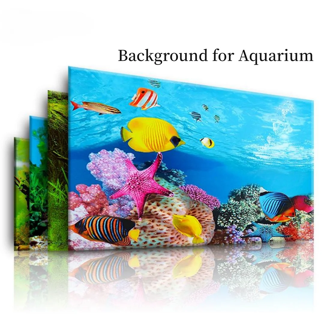 3D水族館の背景ステッカー,水槽の装飾,海洋植物,両面風景, - Marine Aquarium Aquascape のレビューと価格