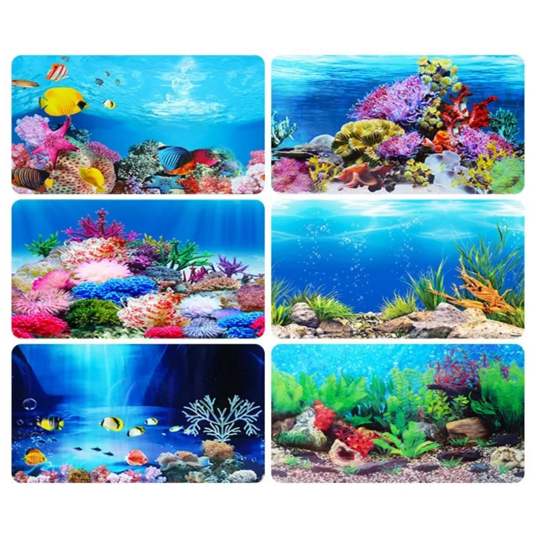 3D水族館の背景ステッカー,水槽の装飾,海洋植物,両面風景, - Marine Aquarium Aquascape のレビューと価格