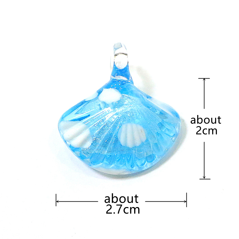 カラフルなミニ貝殻チャームガラスペンダントかわいい海洋生物の - Marine Aquarium Aquascape のレビューと価格