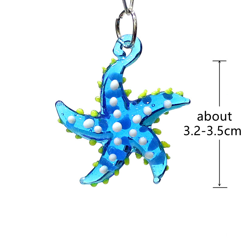 かわいい海洋動物海星魅力マイクロガラス海星ペンダント装飾品d - Marine Aquarium Decorations のレビューと価格