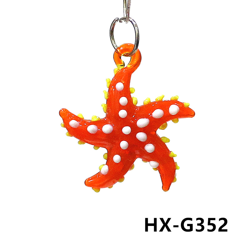 かわいい海洋動物海星魅力マイクロガラス海星ペンダント装飾品d - Marine Aquarium Decorations のレビューと価格